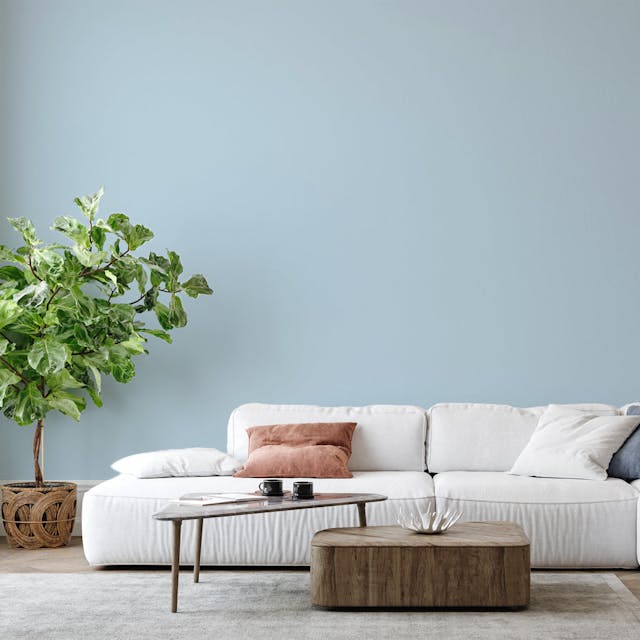 Pale Light Blue Paint Color #C5D6E2 - vernice-wall-paint-interiors-pale-light-purple-6