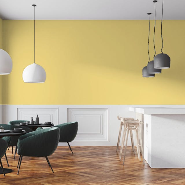 Giallo Pallido Pittura #FAE595 - vernice-wall-paint-interiors-pale-yellow-7