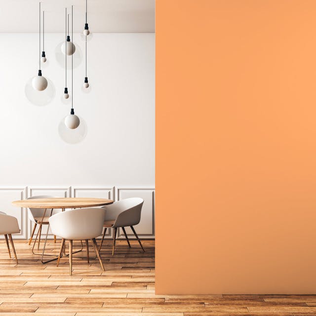 Pastel Orange Paint Color #FAB179 - vernice-wall-paint-interiors-pastel-orange-2