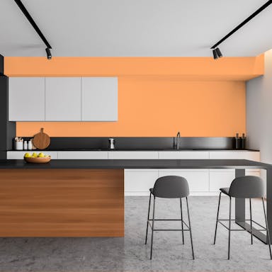 Pastel Orange Paint Color #FAB179 - vernice-wall-paint-interiors-pastel-orange-3