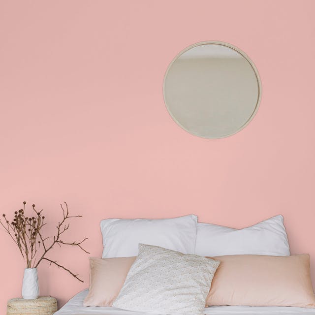 Pastel Pink Paint Color #F1CAC2 - vernice-wall-paint-interiors-pastel-pink-1