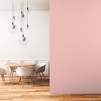 Rosa Pastello Pittura #F1CAC2 - vernice-wall-paint-interiors-pastel-pink-2