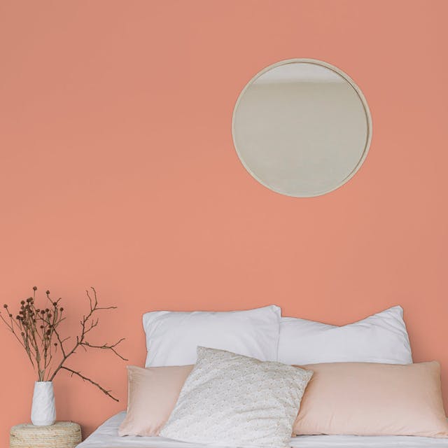 Peach Paint Color - vernice-wall-paint-interiors-peach-1