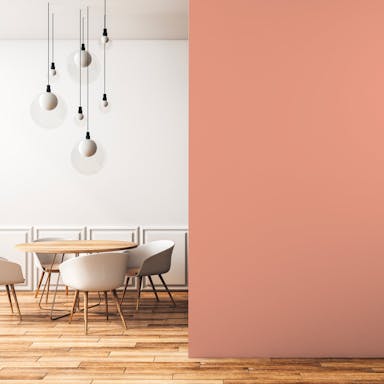 Peach Paint Color - vernice-wall-paint-interiors-peach-2