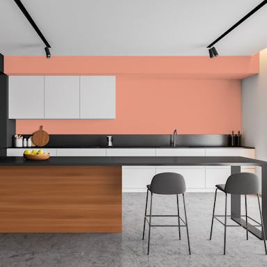 Peach Paint Color - vernice-wall-paint-interiors-peach-3