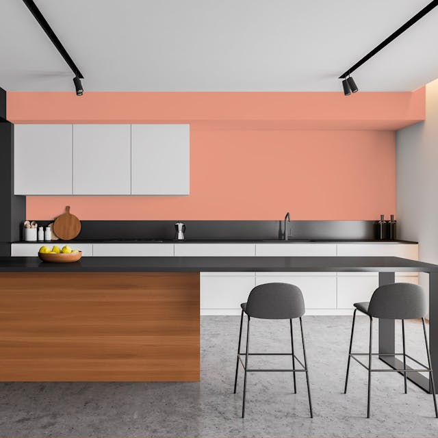 Peach Paint Color - vernice-wall-paint-interiors-peach-3