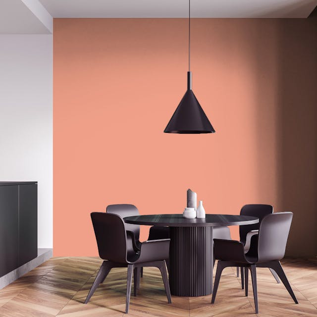 Peach Paint Color - vernice-wall-paint-interiors-peach-4