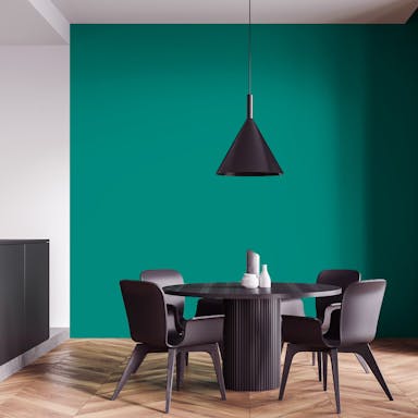 Petrol Green Paint Color #00847F - vernice-wall-paint-interiors-petrol-green-4