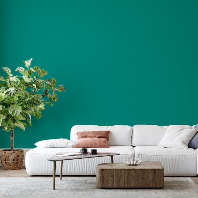 Petrol Green Paint Color #00847F - vernice-wall-paint-interiors-petrol-green-6