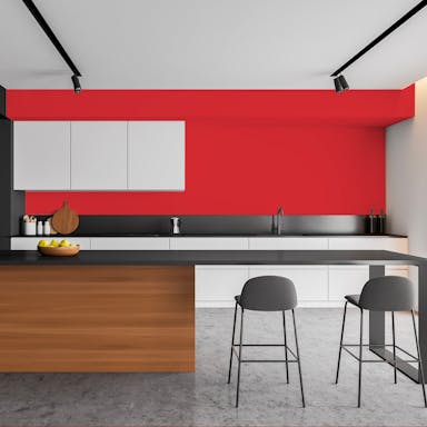 Rosso Pittura #CC3F3F - vernice-wall-paint-interiors-red-3