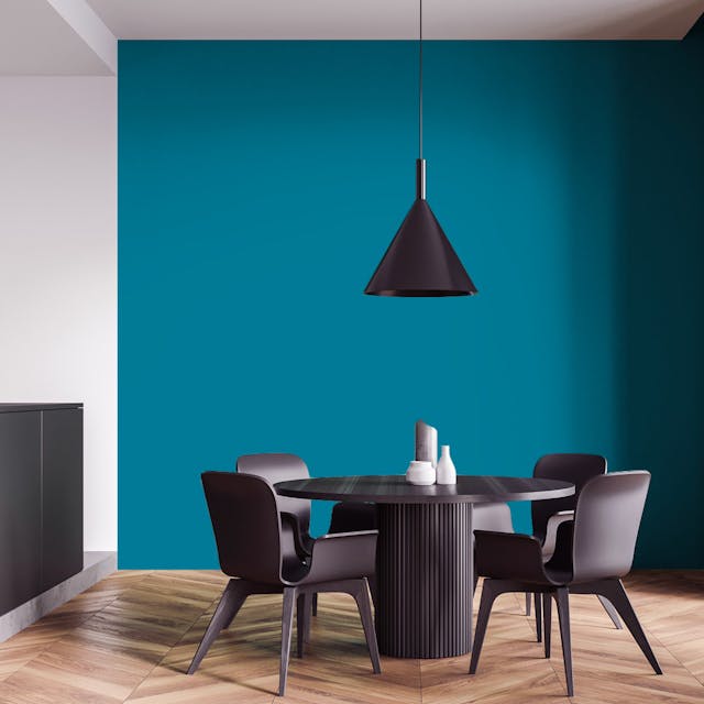 Blu Acciaio Pittura #347892 - vernice-wall-paint-interiors-steel-blue-4