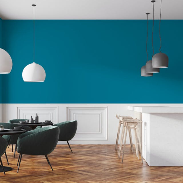 Steel Blue Paint Color #347892 - vernice-wall-paint-interiors-steel-blue-7