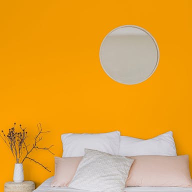Arancio Tramonto Pittura - vernice-wall-paint-interiors-sunset-orange-1