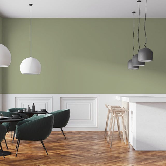 Tundra Green Paint Color - vernice-wall-paint-interiors-tundra-green-7
