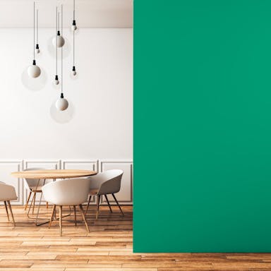 Vivid Green Paint Color #009F7C - vernice-wall-paint-interiors-vivid-green-2