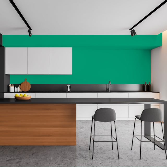 Verde Vivo Pittura #009F7C - vernice-wall-paint-interiors-vivid-green-3