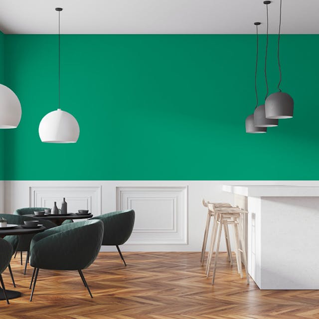 Vivid Green Paint Color #009F7C - vernice-wall-paint-interiors-vivid-green-7