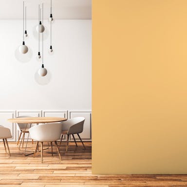 Giallo Arancio Pittura #F9CE84 - vernice-wall-paint-interiors-yellow-orange-2
