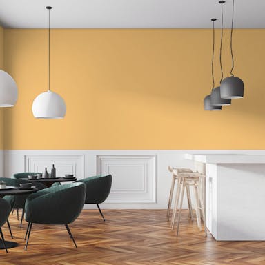 Yellow Orange Paint Color #F9CE84 - vernice-wall-paint-interiors-yellow-orange-7