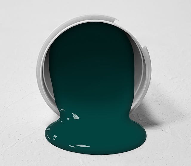 Emerald Green Paint Color #025E5C - wall-paint-color-vernice-bucket-rc-greens-016-025E5C